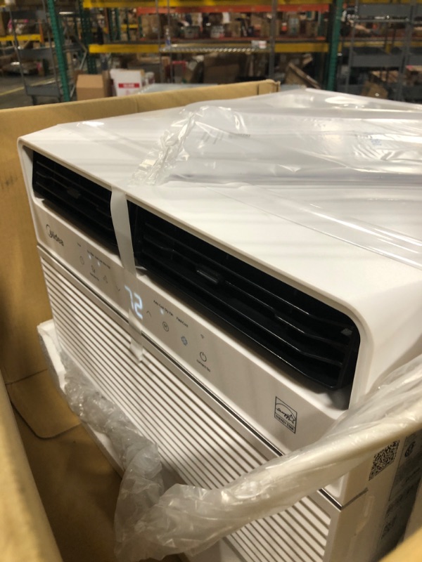 Photo 1 of *****it turns on perfectly***** Midea 8,000 BTU Smart Inverter Window Air Conditioner with APP, Alexa Control, 115V AC Unit Cools up to 350 Sq. Ft, Quiet Operation, Energy Saving, Remote & Easy Installation Kit, White