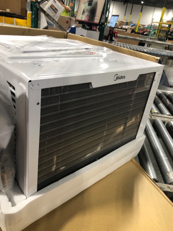 Photo 1 of *****it turns on perfectly***** Midea 8,000 BTU Smart Inverter Window Air Conditioner with APP, Alexa Control, 115V AC Unit Cools up to 350 Sq. Ft, Quiet Operation, Energy Saving, Remote & Easy Installation Kit, White
