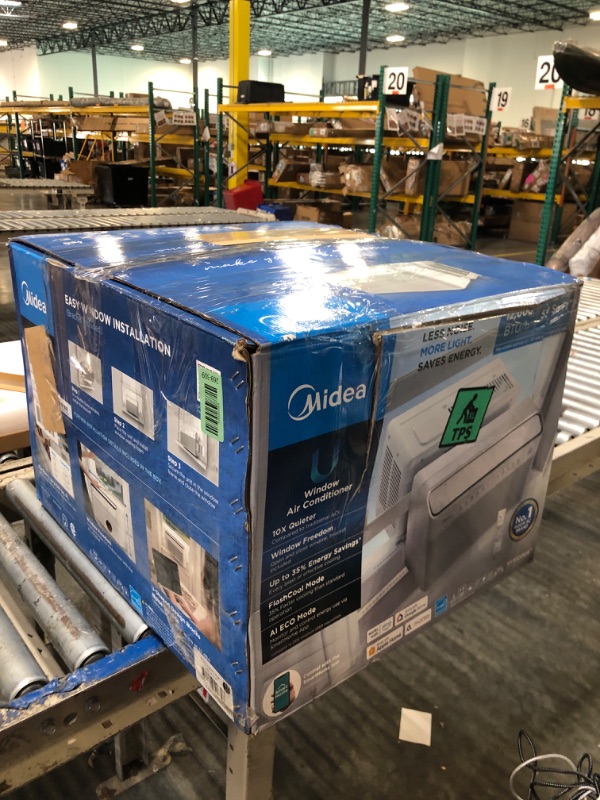 Photo 1 of ****it turns on perfectly**** Midea 12,000 BTU U Shaped Smart Inverter Window Air Conditioner - Cools 550 Sq Ft, Ultra Quiet with Open Window Flexibility - Alexa/Google Assistant Compatible - 35% Energy Savings, Remote (Updated)