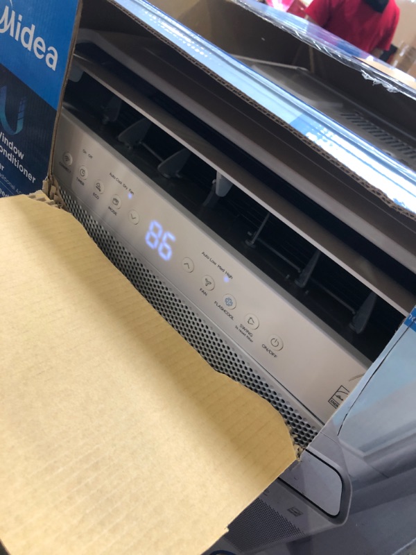 Photo 1 of ****it turns on perfectly**** Midea 12,000 BTU U Shaped Smart Inverter Window Air Conditioner - Cools 550 Sq Ft, Ultra Quiet with Open Window Flexibility - Alexa/Google Assistant Compatible - 35% Energy Savings, Remote (Updated)