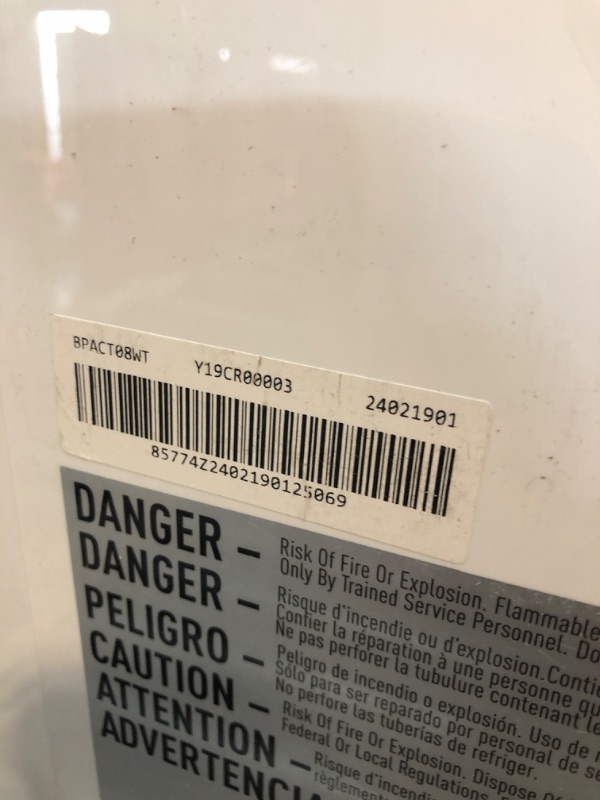 Photo 1 of ****it turns on perfectly***** BLACK+DECKER Portable Air Conditioner, 8,000 BTU (3,950 BTU SACC) for Rooms up to 400 Sq. Ft., Portable AC with Follow Me Remote Control and Window Kit, BPACT08WT, White