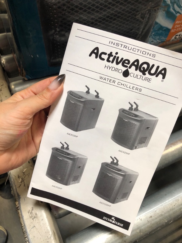 Photo 1 of ******it turns on perfectly****** Active Aqua AACH50HP Water Chiller for Aquarium, Hydroponics, Bathtub – 0.5 HP, Fast Cooling, 90-172 Gallons, Titanium Evaporator – Fittings Included