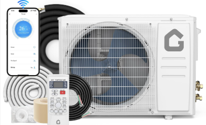 Photo 1 of ************ONLY OUTDOOR UNIT ****************** AIR CONDITIONER 9000 BTU with 18.5 SEER2 Efficiency, Smart Split Unit AC Cooling/Heating Up to 450 Sq.Ft, Inverter Tech Ductless Air Conditioner with WiFi & Remote Control OUTDOOR UNIT