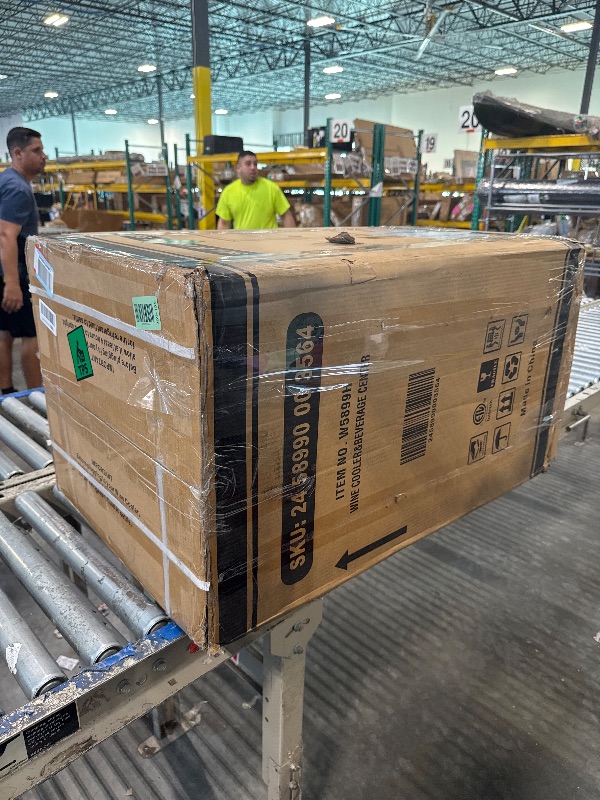 Photo 1 of **HAS MINOR DAMAGE**
Electactic Mini Fridge 130 Can Beverage Refrigerator Cooler, 3.2 Cu.Ft Drink Fridge for Soda Wine Beer, Adjustable Temperature Control for Home Office, Black