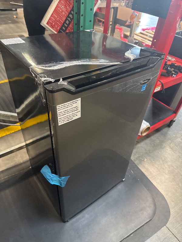 Photo 1 of *******TURNS ON PERFECTLY / HAS A BULGE / COOLS PERFECTLY************ Danby DAR032B2SLM 3.2 cu. ft. Compact Fridge in Stainless Steel