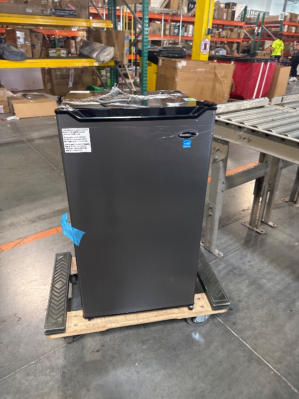 Photo 1 of *******TURNS ON PERFECTLY / HAS A BULGE / COOLS PERFECTLY************ Danby DAR032B2SLM 3.2 cu. ft. Compact Fridge in Stainless Steel