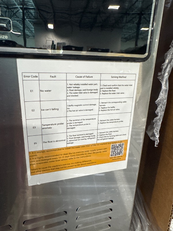 Photo 1 of ******it turns on perfectly******VEVOR Commercial Ice Maker Machine, 130Lbs/24H with 33Lbs Storage, 45 Cubes per Cycle, Stainless Steel Freestanding & Under Counter Ice Maker with LED Display & Self-Cleaning, for Home Bar Restaurant