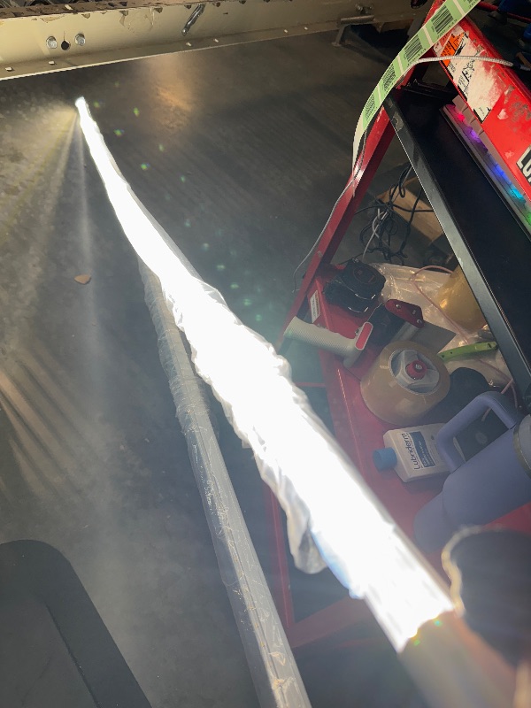 Photo 1 of *************ALL ceiling lights it turns on perfectly*************** VEVOR 10 Pack LED Shop Light, 8 FT, 80W Linkable Shop Light Fixture, 10000 LM Ceiling Lights 59 in Power Cords with ON/Off Switch Mounting Accessories, for Garage Warehouse Home Workshop