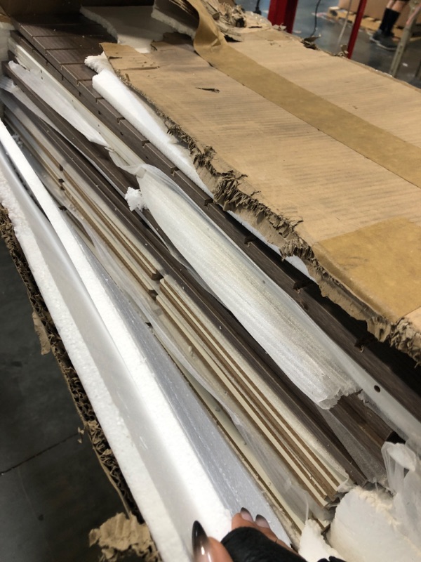 Photo 1 of *Major Damaged - Check clerk notes*
TQVAI Wood Literature Organizer, 48 Slots Classroom Mailbox with Adjustable Dividers, Mail Sorter Organizer Countertop Vertical Heavy Duty Office Mailbox Cubbies, Retro Grey/White