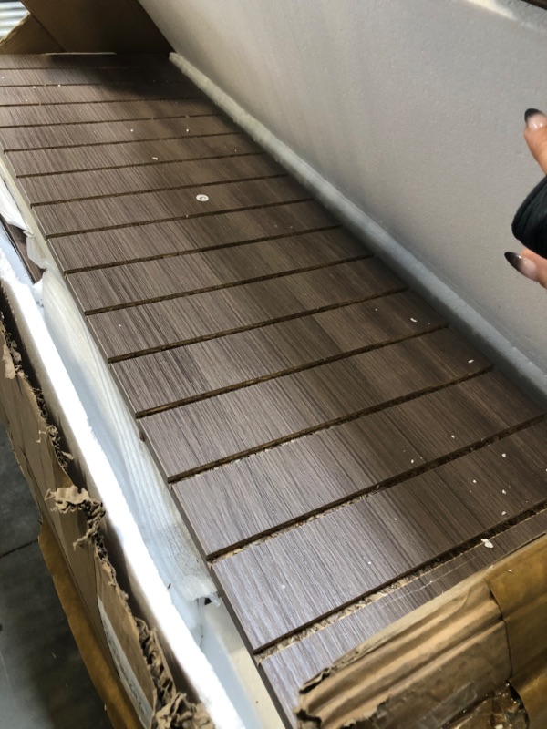 Photo 1 of *Major Damaged - Check clerk notes*
TQVAI Wood Literature Organizer, 48 Slots Classroom Mailbox with Adjustable Dividers, Mail Sorter Organizer Countertop Vertical Heavy Duty Office Mailbox Cubbies, Retro Grey/White