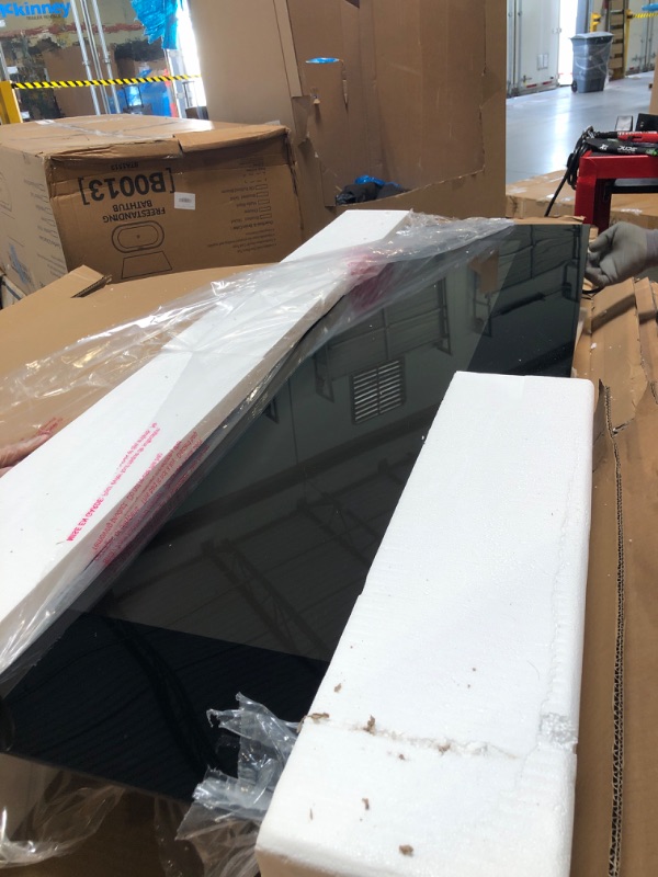 Photo 1 of **********TURNS ON PERFECTLY****** Northwest 54” Electric Fireplace-Wall Mounted Color Changing LED Fire and Ice Flames, NO Heat, Multiple Decorative Options and Remote Control, Black, (L) 54” x (W) 4.75” x (H) 20” (80-2000A-54-NH)