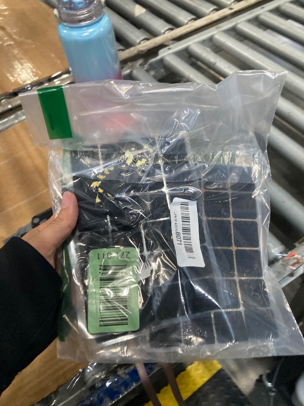 Photo 1 of (1x1 Inch, 48 Set Squares) Strips with Adhesive for Fabric, No Sew Stick On for Fabric, Sticky Back for Clothes, Curtains - Heavy Duty Double Sided Hook and Loop Hem Tape Fasteners, No Sewing, Black