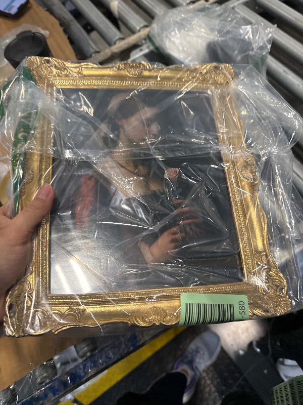 Photo 1 of ***IT CAN ONLY BE HANGED HORIZONTALLY *** Saysmile Vintage 8x10 Picture Frame Gold, Textured Antique Picture Frames with Embossed Flower Design, Ornate Frame for 8x10 Photo, Resin Antique Frames Tabletop & Wall Hanging, Home Decor