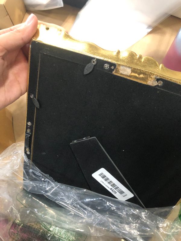 Photo 1 of ***IT CAN ONLY BE HANGED HORIZONTALLY *** Saysmile Vintage 8x10 Picture Frame Gold, Textured Antique Picture Frames with Embossed Flower Design, Ornate Frame for 8x10 Photo, Resin Antique Frames Tabletop & Wall Hanging, Home Decor