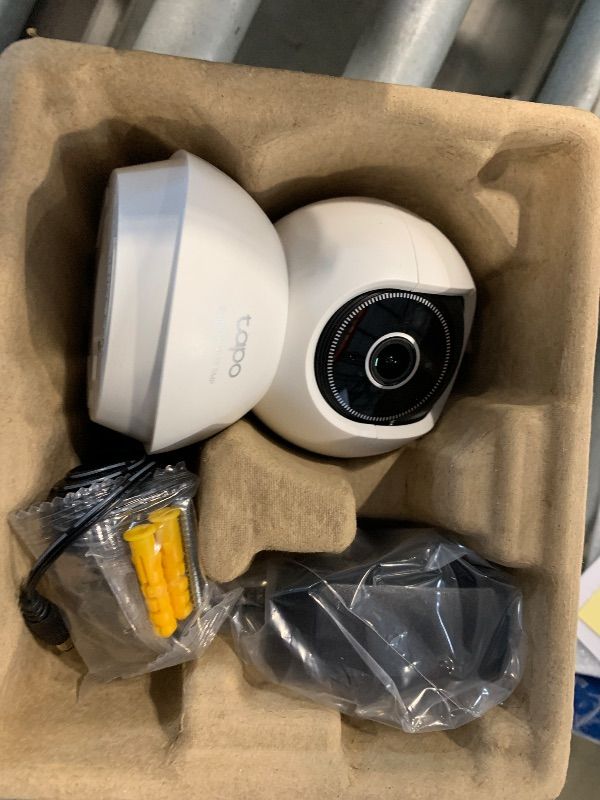 Photo 1 of ***FACTORY SEALED***
Tapo 3K 5MP Indoor Security Camera for Baby Monitor, Pet Camera w/Smart Motion Tracking, 360° Pan/Tilt, IR Night Vision for Home Security, Works w/Alexa & Google, RoomCam 3K 360°
