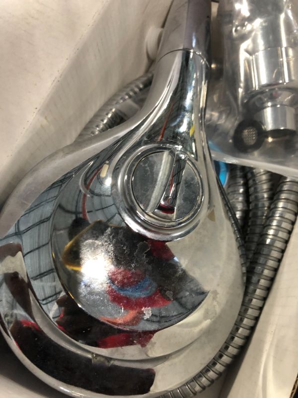 Photo 1 of ***USED***PWERAN Filtered Shower Head with Handheld, High Pressure 4 Spray Mode Showerhead with Filters, Water Softener Filter Beads for Hard Water with ON/OFF Switch for Pets - Remove Chlorine (Gray)