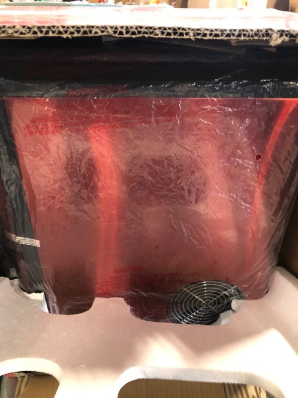 Photo 1 of **USED & Untested**FRIGIDAIRE EFIC237 Countertop Crunchy Chewable Nugget Ice Maker, 44lbs per Day, Red Stainless