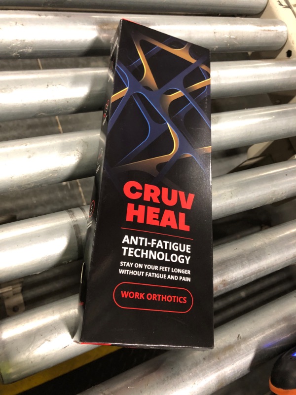 Photo 1 of (New) Work Orthotic Insoles - Anti Fatigue Medium Arch Support Shoe Insert Men Women - for Plantar Fasciitis Flat Feet Leg - Relieve Foot Pain - Work Boot Insoles Standing All Day (L, Blue Lines)