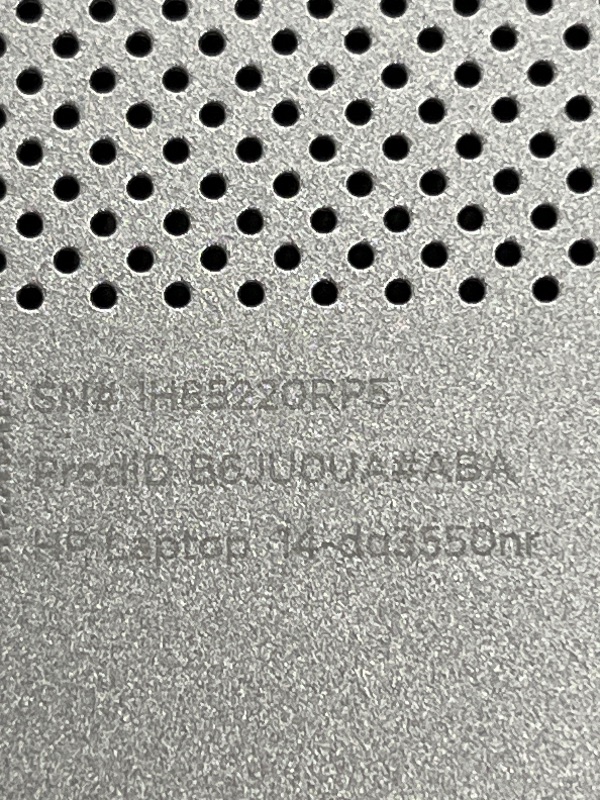 Photo 1 of **FOR PARTS** HP 14 inch Laptop, HD Touchscreen Display, Intel Celeron N4500, 4 GB RAM, 64 GB eMMC, Intel UHD Graphics, Windows 11 Home in S Mode, Natural Silver, 14-dq3550nr