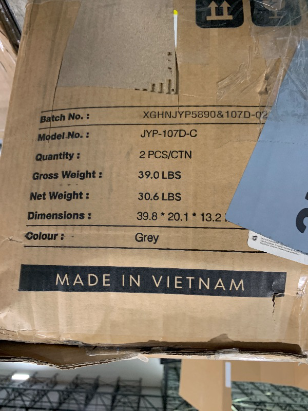 Photo 1 of **MISSING 2 CHAIRS **COLAMY Wood Dining Chairs Set of 4, Mid Century Modern Upholstered Kitchen Chairs,19 Inch Fabric Dining Chair with Back for Kitchen Dining Room,Grey