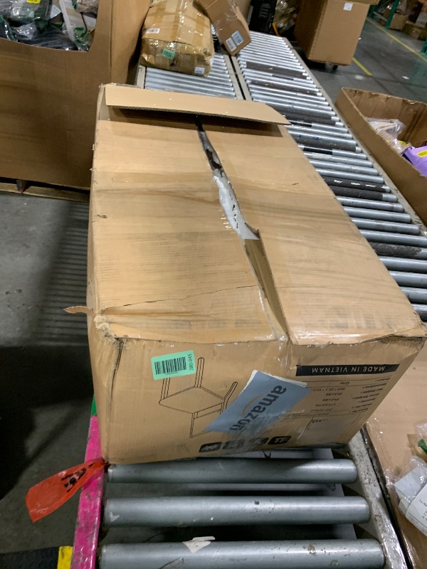 Photo 1 of **MISSING 2 CHAIRS **COLAMY Wood Dining Chairs Set of 4, Mid Century Modern Upholstered Kitchen Chairs,19 Inch Fabric Dining Chair with Back for Kitchen Dining Room,Grey