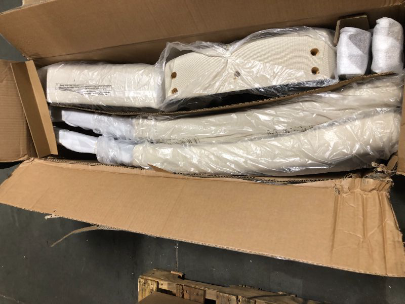 Photo 1 of ** MISSING TWO ** VASAGLE Dining Chairs, Parsons Chairs with Removable Fabric Cover, High Back, for Dining Room Kitchen, Set of 4, Thick Seat, 22.8 x 18.9 x 39.4 Inches, Cream White UKDC152W14