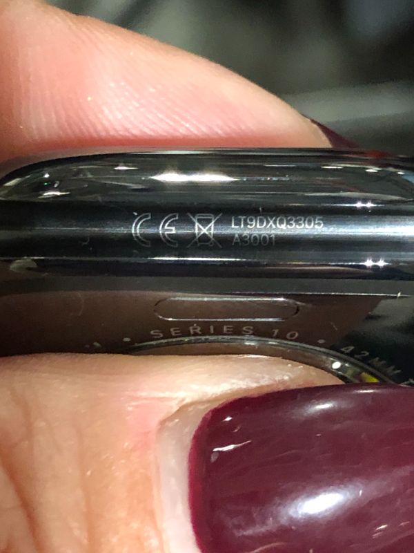 Photo 1 of *****LOCKED**** Apple Watch Series 10 [GPS + Cellular 42mm case] Smartwatch with Slate Titanium Case with Black Sport Band - S/M. Fitness Tracker, ECG App, Always-On Retina Display, Water Resistant