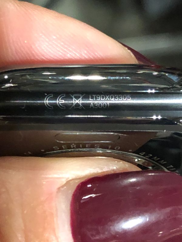 Photo 1 of *****LOCKED**** Apple Watch Series 10 [GPS + Cellular 42mm case] Smartwatch with Slate Titanium Case with Black Sport Band - S/M. Fitness Tracker, ECG App, Always-On Retina Display, Water Resistant