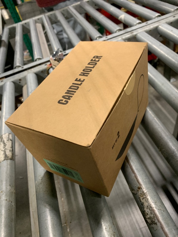 Photo 1 of **MINOR DAMAGE ON ONE(HAS A CHIP)**AGLARY 2PCS Matte Black Iron Pillar Candle Holders, with Handle, Simple Industrial Style ?Table Centerpiece Decoration?with Safety Spike.