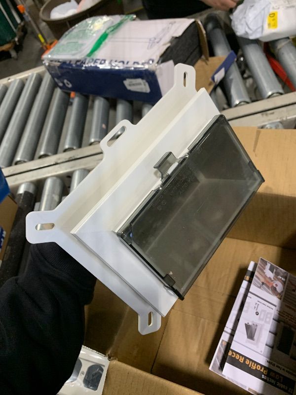 Photo 1 of Recessed Outlet Box, DBHS1C-1 Low Profile Electrical Outlet Boxes, Wall Plate Kit for New Vinyl Siding, Enclosed Weatherproof Pack with Duplex & Decorator Style Covers, 1-Gang, Horizontal, Clear