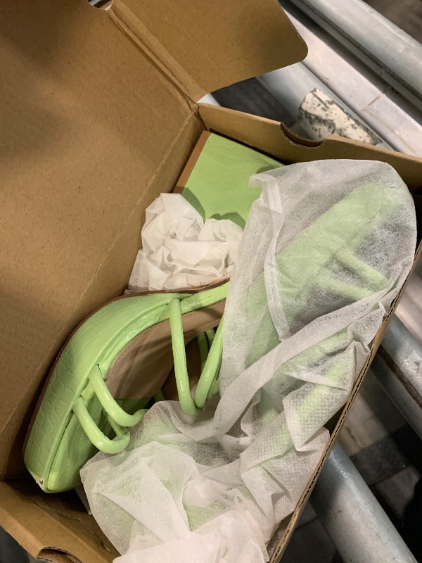 Photo 1 of ***USED***Rilista Womens Chunky Sandals Strappy Platform Square Toe Block Heeled Mules Summer Sandal Party Shoes Green