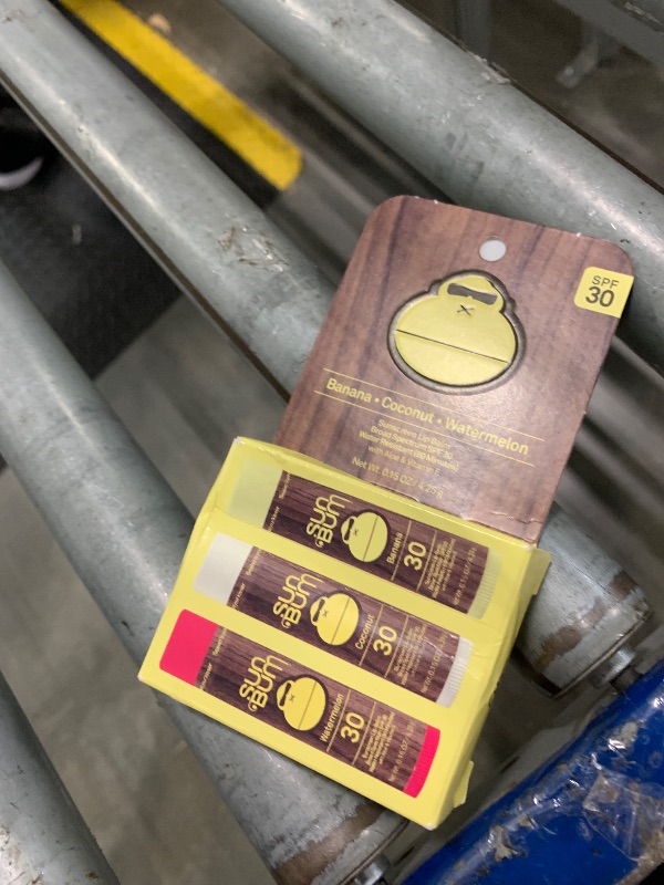 Photo 1 of *****ONLY 2******** Sun Bum SPF 30 Sunscreen Lip Balm  Flavor Variety Pack - Coconut, Banana, Watermelon - Moisturizing Aloe Vera and Vitamin E - Vegan and Cruelty Free - UVA/UVB Lip Protection - 0.15 oz, 3 count