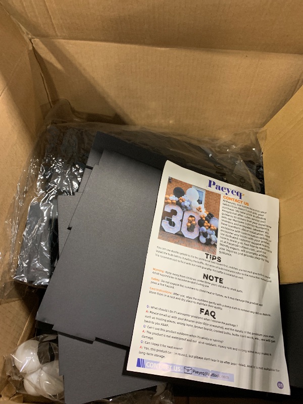 Photo 1 of *****SIMILAR ITEM ********4FT Marquee Light Up Numbers, Black Giant Marquee Number Big Mosaic Number for 30th Birthday Party Decorations Backdrop 30 Anniversary Decor, Pre-Cut Frame Large Number 30