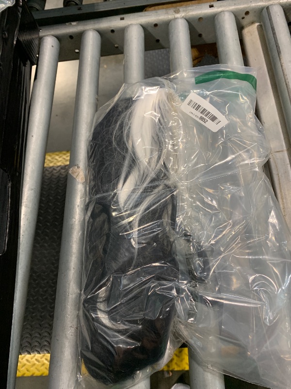 Photo 1 of ****WIG ONLY***** BERON 14" Women Girls Short Curly Bob Wavy Wig Body Wave Halloween Cosplay Costume Daily Party Wigs (Black and White)