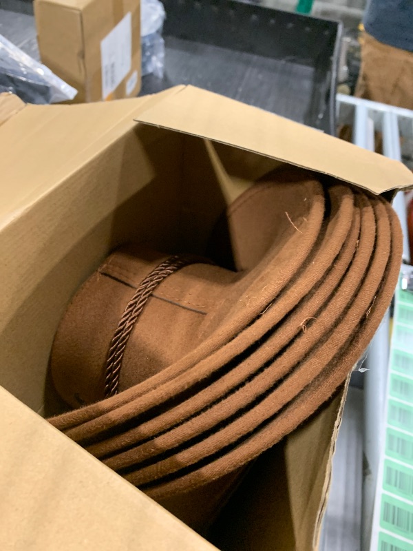 Photo 1 of ***ONLY 6**** Zhanmai 6 Pcs Cowboy Hat and Bandana Cowboy Cowgirl Hats Bulk Western Party Costume Halloween Accessory(Coffee Color)