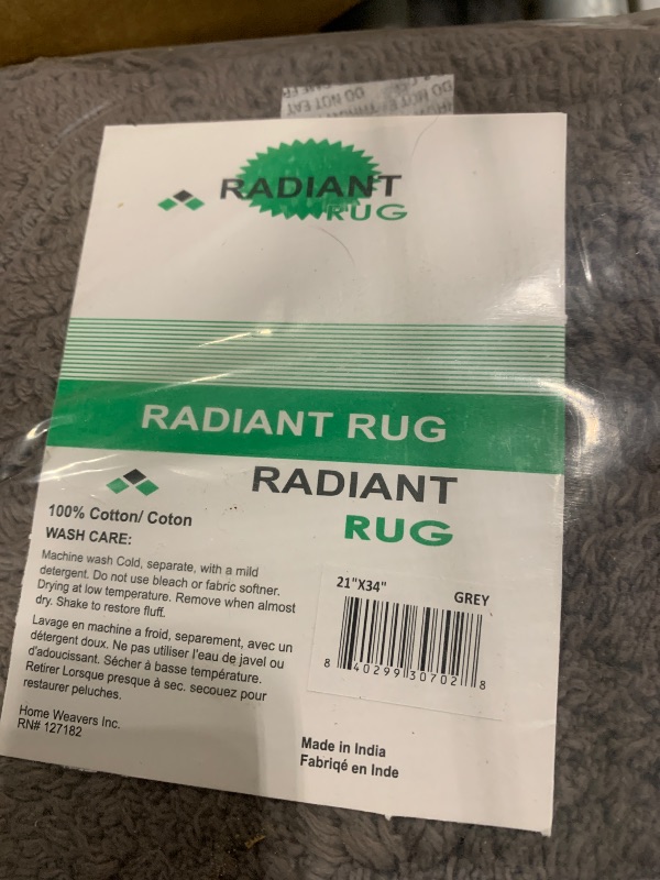 Photo 1 of ****SIMILAR ITEM******* Savi Home Bath Mat Rug 17x24 Charcoal Grey, 100% Pure Cotton, Super Soft Bath Rug, Plush & Absorbent, Hand Tufted Heavy Weight Construction, Full Reversible Step Out Rugs