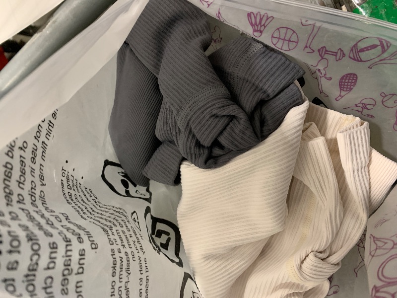 Photo 1 of ***BLACK MISSING***** OQQ Women's  Piece Yoga Shorts Ribbed Seamless Workout High Waist Athletic Leggings Black Grey Beige