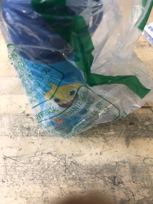 Photo 1 of ***(HEAVILY USED/ MINOR DAMAGE)***THERMOS FUNTAINER Water Bottle with Straw - 12 Ounce - Kids Stainless Steel Vacuum Insulated Water Bottle with Lid, Baby Shark