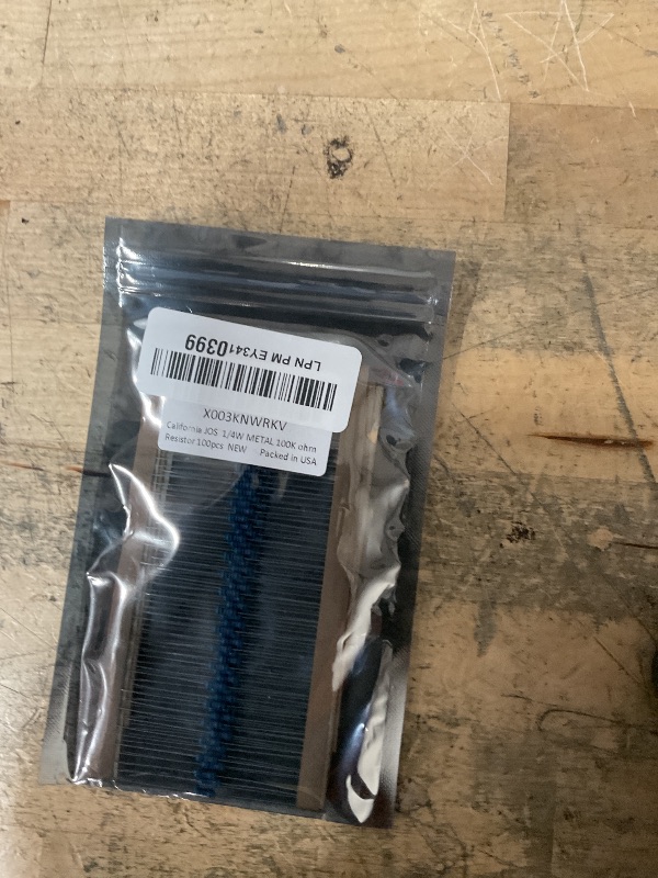 Photo 1 of 100PCS 100K ohm Resistor 1/4w (0.25 Watt) ±1% Tolerance Metal Film Fixed Resistors, Over 200 Multiple Values (0~22M ohm) of Resistance Optional (100K ohm,100K R,100K ?)