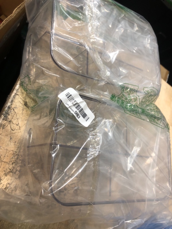 Photo 1 of 2 Pack, 5-Compartment Clear Plastic Bin - Divided Art Supplies, Cosmetic Makeup Caddy Organizer - Multiuse Storage Container for Vanity, Bathroom, Kitchen, Office, Craft, Shower, Cleaning Items