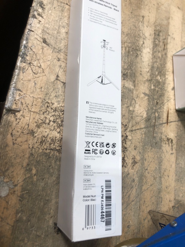 Photo 1 of (FAIR) ATUMTEK 65" Selfie Stick Tripod, All in One Extendable Phone Tripod Stand with Bluetooth Remote 360° Rotation for iPhone and Android Phone Selfies, Video Recording, Vlogging, Live Streaming, Black