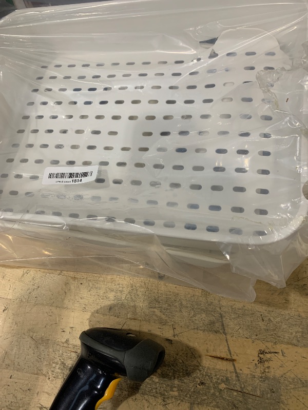 Photo 1 of 2-Tier Utility Rolling Cart Storage Organizer Sofa Side Table with Wheels, Under Desk Mobile Trolley Organizer with Handle for Office Home Kitchen Organization, White