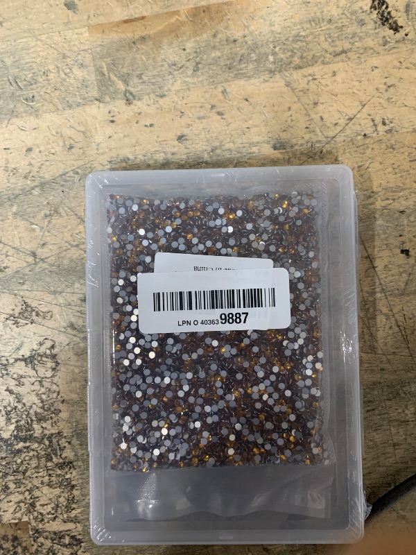Photo 1 of 10000PCS Gold Yellow Rhinestones Bulk, Flat Back Crystal Glass Stone Round Gems,SS10, 2.7-2.9mm