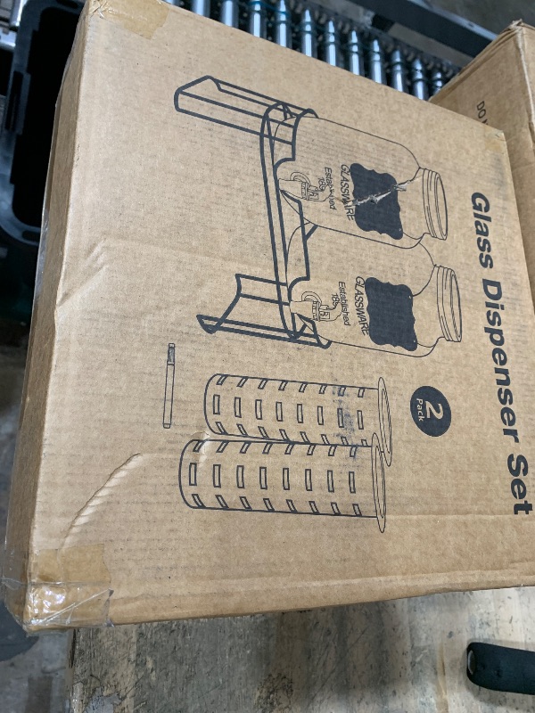 Photo 1 of 1 Gallon Glass Drink Dispensers For Parties?Lemonade Beverage Dispenser With Stand And Spigot For BBQ, Picnic, Party,Laundry Detergent Dispenser