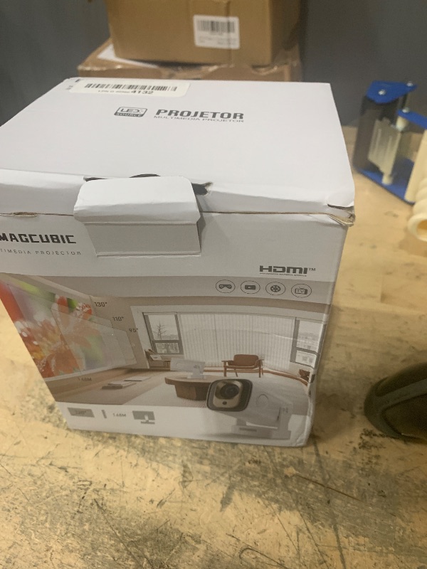Photo 1 of ?Auto Focus&1080P?Magcubic Mini Smart Projector with 4K Support, Portable Projector with Wifi and Bluetooth, 5W Speaker, Built in Apps, Voice Control, Outdoor Movie Projector