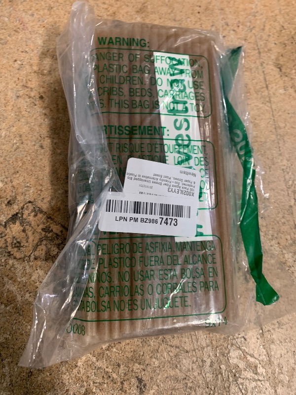 Photo 1 of 100 Count AGAVE FIBER STRAWS - Unwrapped, Biodegradable & Compostable Drinking Straws - Eco-Friendly, Plastic-Free, Plant-Based Alternative to Paper & Plastic Straws - Sustainable & Sturdy