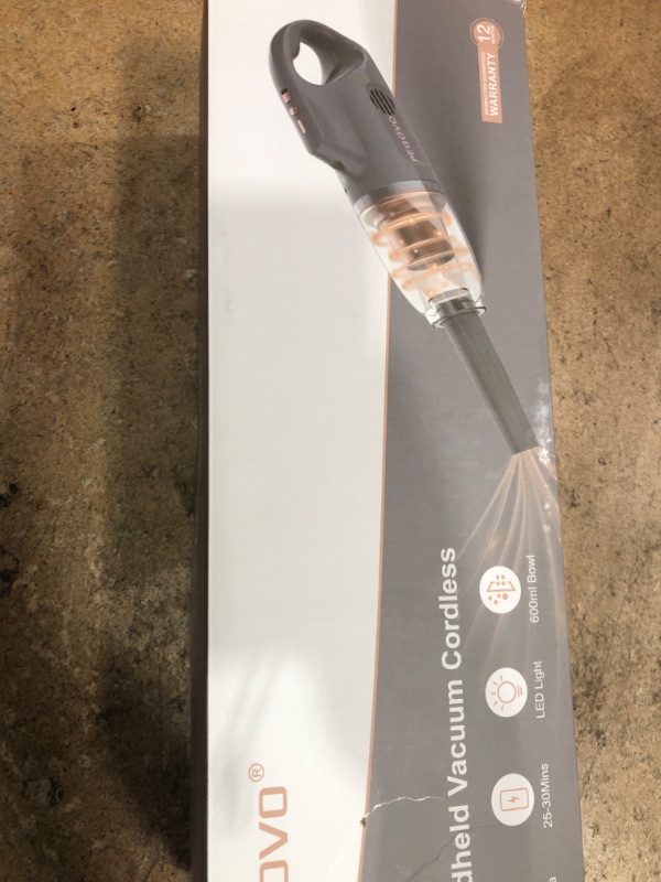 Photo 1 of ** MISSING CHARGING CORD** PEGOVO Handheld Vacuum Cordless Car Vacuum Portable, Cordless Handheld Vacuum Cleaner with Fast Charging Long Runtime Washable Filter,10KPA High Power Hand Vacuum for Home, Pet Hair(Grey)
