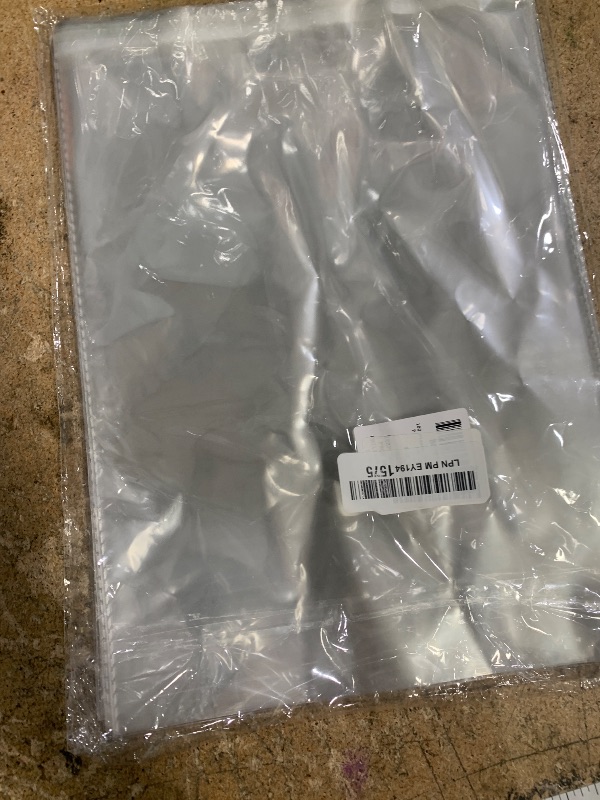 Photo 1 of 100 Pieces (9x12 Inch) Clear Plastic Bags for Packaging, Clothing & T-Shirts Strong Packing Self Adhesive Cellophane Bag