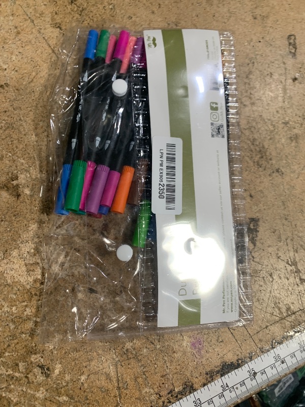 Photo 1 of **UNKNOWN MISSING PIECES** Mr. Pen- Dual Tip Brush Pens, 24 pcs, Assorted Color, Fine & Brush Tip Markers for Adult Coloring Markers for Adults