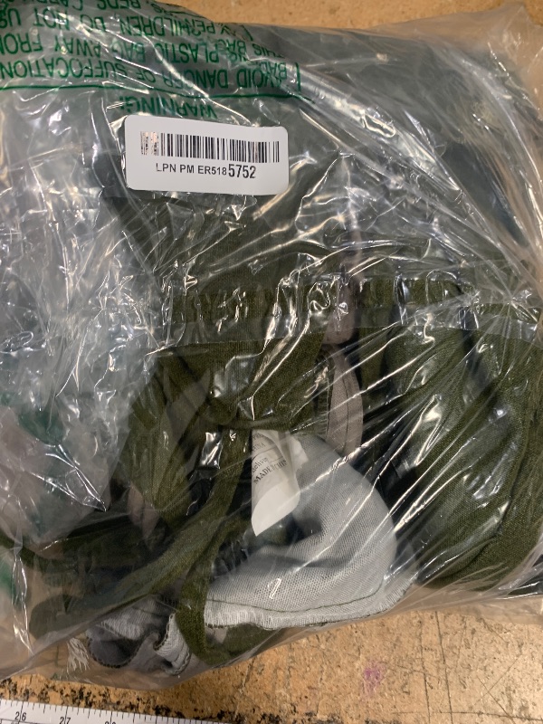 Photo 1 of **PARTIAL SET/MISSING SOME CUSHION COVERS** AAAAAcessories D-Shaped Chair Cushions, 2" Thick Dining Chair Pads with Ties and Removable, Machine-Washable Cover, 17" x 16", Set of 6, Dark Olive Green